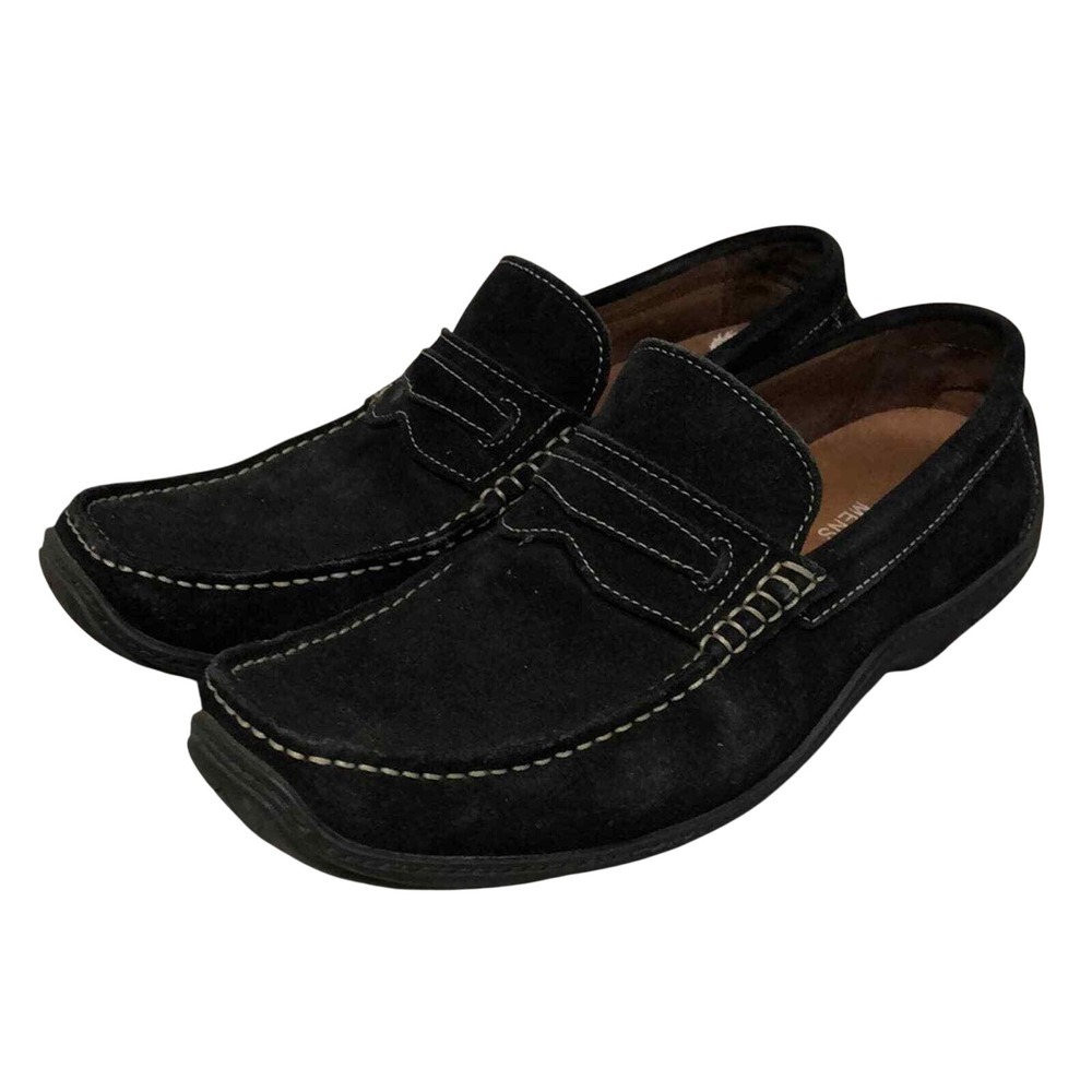 Donald J Pliner Men's Slip-On Black Suede Leather Driving Shoes Size 9 Loafers